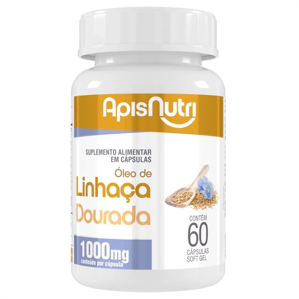 Óleo de Linhaça Dourada 1000mg (60 caps)