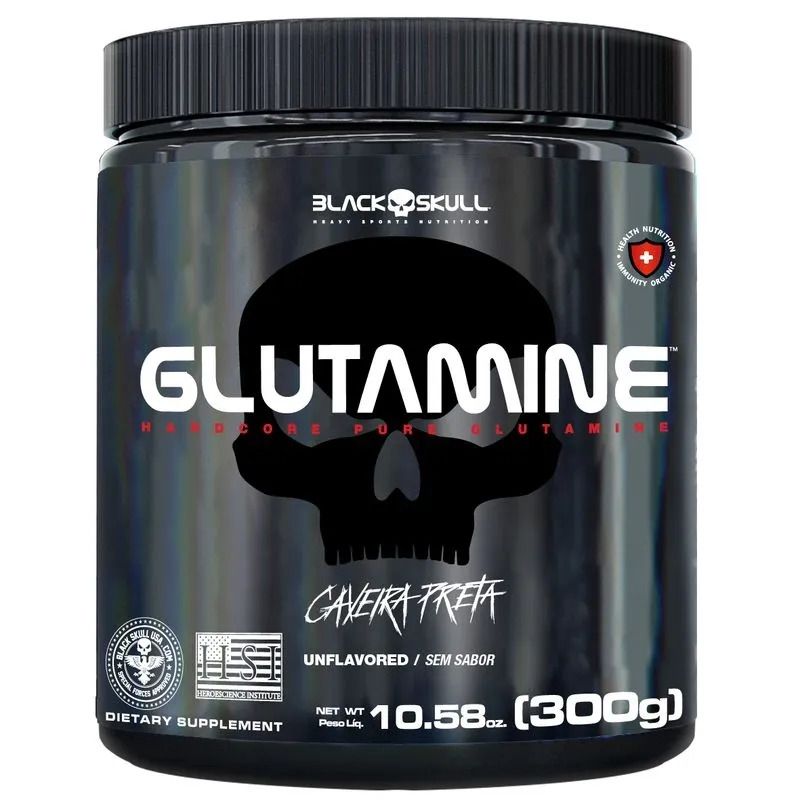 Glutamine Caveira Preta (300g)