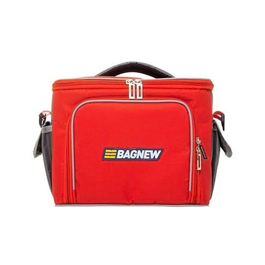 Bolsa Térmica 3 Potes - Vermelha com Cinza Fit