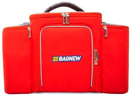 Bolsa Térmica 4 Potes - Vermelho com Cinza