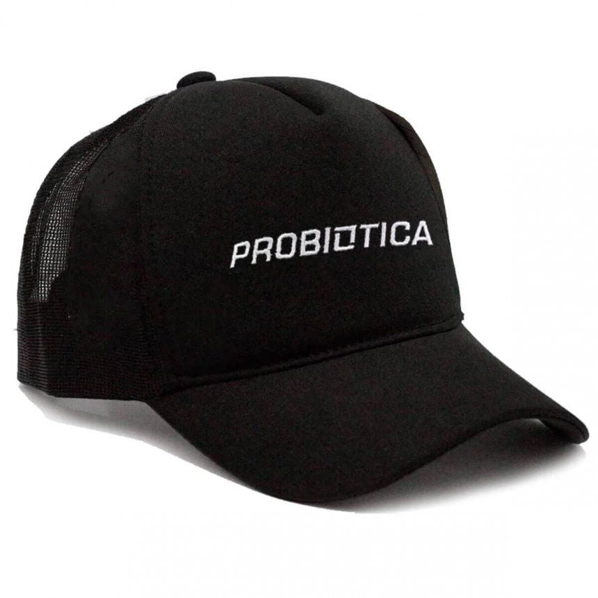 Boné de Brim c/ Logo Bordado Preto Probiótica