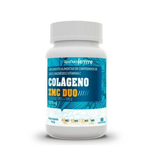 Colágeno ZMC DUO Tipo I + Tipo II - 1270mg (60 caps)