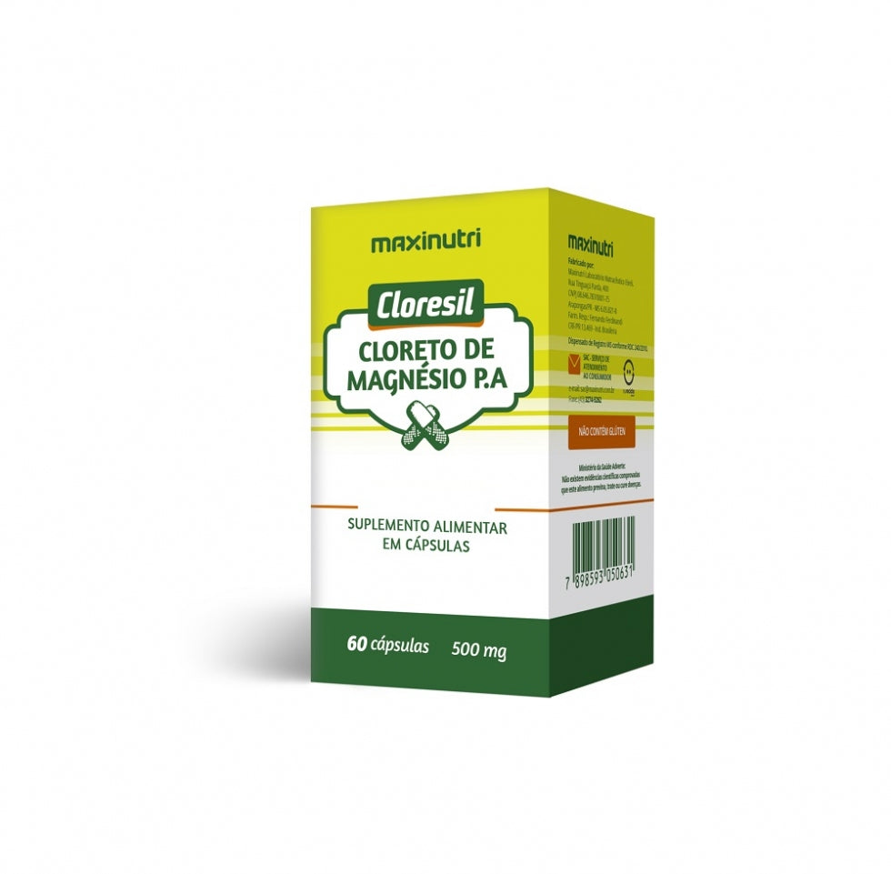 Cloresil - Cloreto de Magnésio P.A 500mg (60 caps)