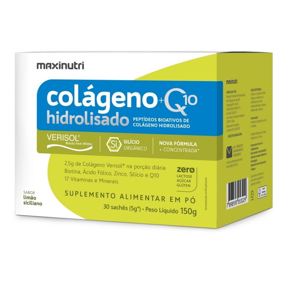 Colágeno Hidrolisado 2 em 1 VERISOL + Q10 (30 Sachês de 5g)