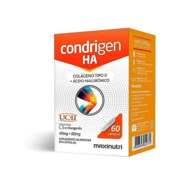 Condrigen HA Colágeno Tipo II + Ácido Hialurônico (60 caps)