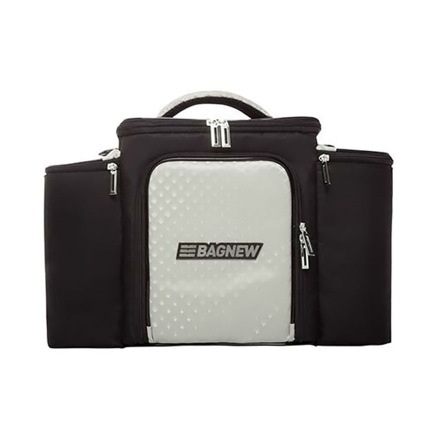 Bolsa Térmica 4 Potes - Preta com Prata Fashion