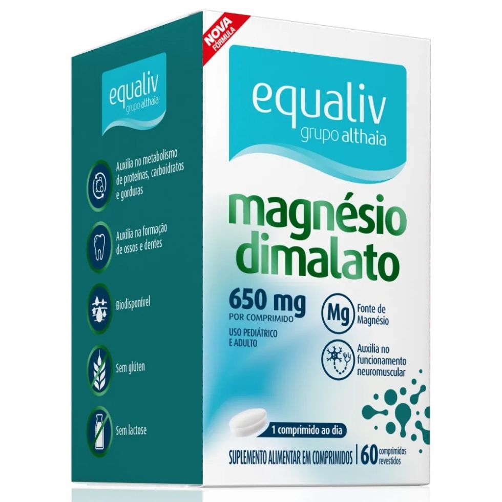 Magnésio Dimalato 650mg (60 comp)
