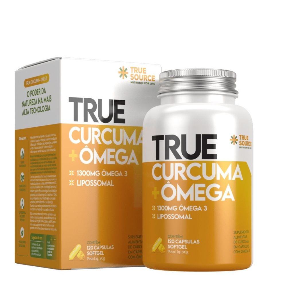 True Curcuma + Ômega (120 softgels)