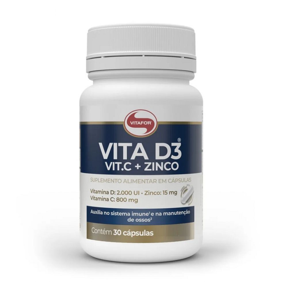 Vita D3 + Vit C + Zinco (30 caps)