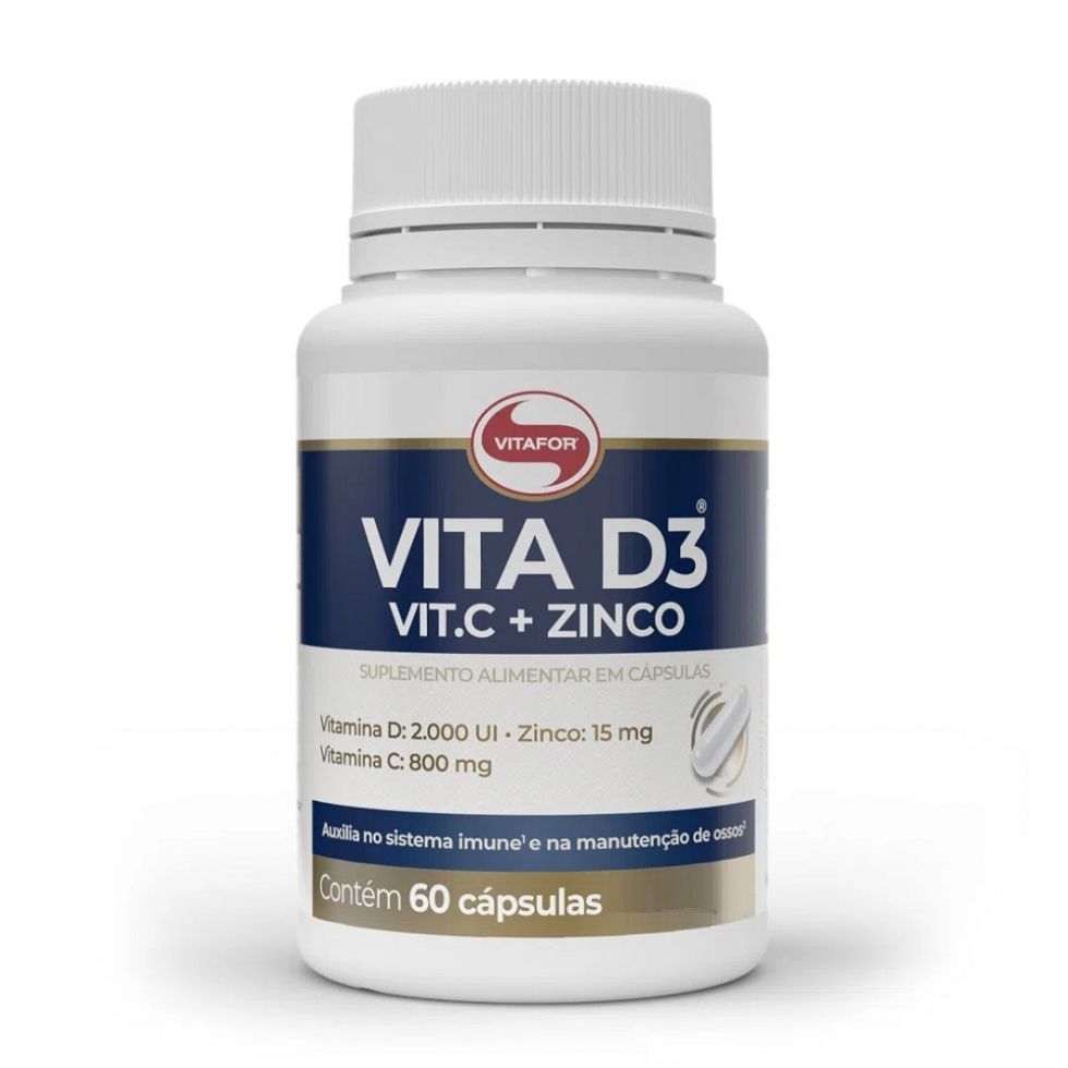 Vita D3 + Vit C + Zinco (60 caps)