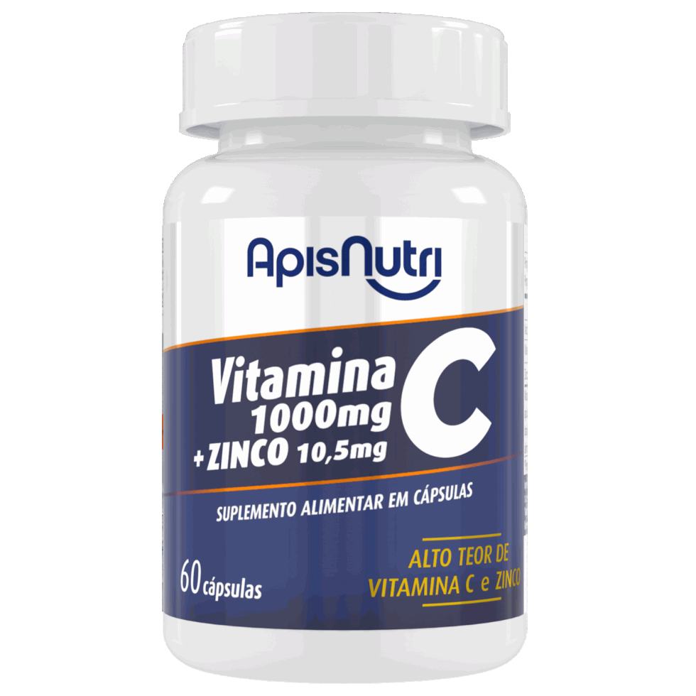 Vitamina C + Zinco 1100mg (60 caps)