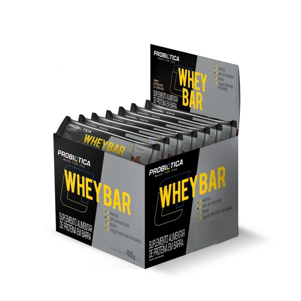 Whey Bar Low Carb Caixa 24 Unidades (960g)